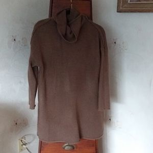 Two! SWEATERS Cowl Neck Tunic--Brown and Gray!